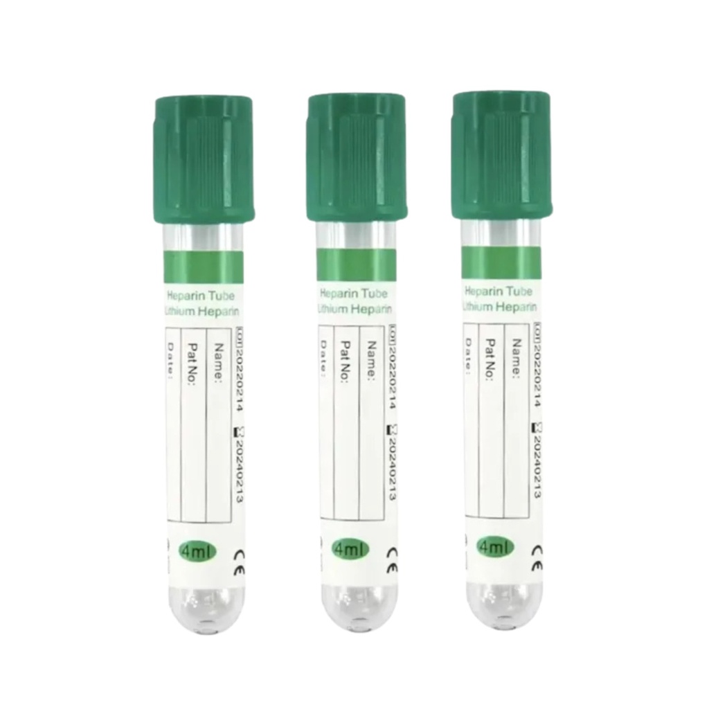 Lithium Heparin tube 3ml Glass